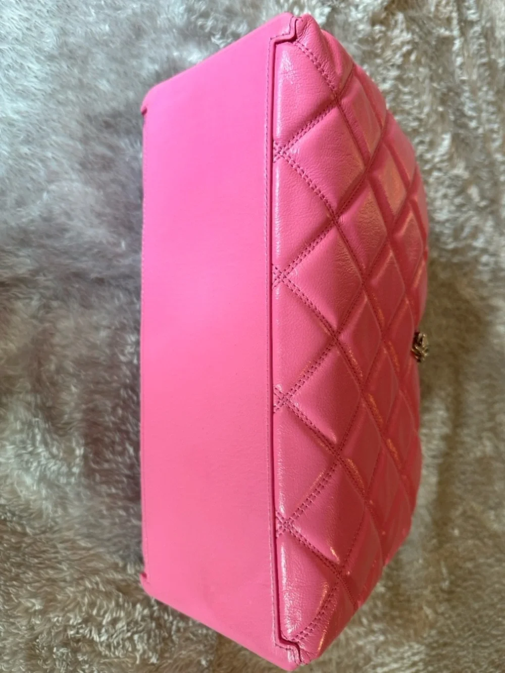 Authentic Marc Jacobs The Quilted Dual Convertible Shoulder Bag Bow Pink - Picture 10 of 16